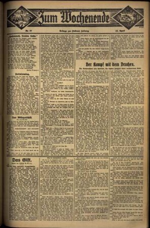 Dritte Ausgabe vom Sonntag, den 13. April 1930.