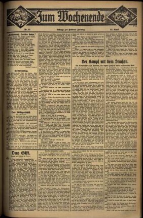 Dritte Ausgabe vom Sonntag, den 13. April 1930.