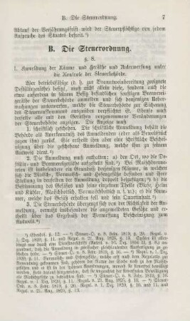 B. Die Steuerordnung.
