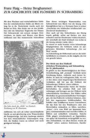 Zur Geschichte der Flößerei in Schramberg.