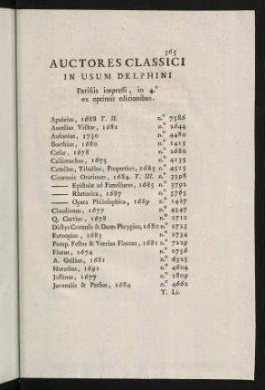 363-367, Auctores Classici
