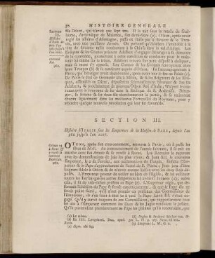 Section III. Histoire d´Italie depuis l´an 962 jusqu´à l´an 1027.
