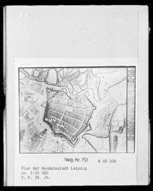 Plan der Handelsstadt Leipzig