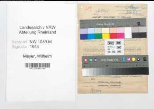 Entnazifizierung Wilhelm Meyer , geb. 20.05.1889 (Beamter)