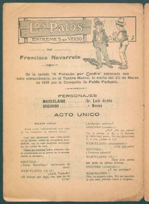 Los patos : entremés en verso
