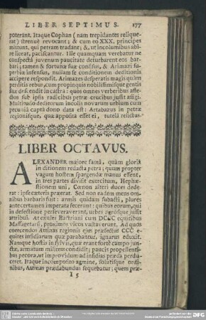 Liber Octavus