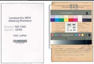 Entnazifizierung Lothar Holl , geb. 07.03.1910 (Technischer Angestellter)