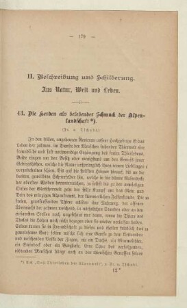 II. Beschreibung und Schilderung