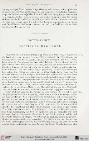 Drittes Kapitel: Persische Baukunst