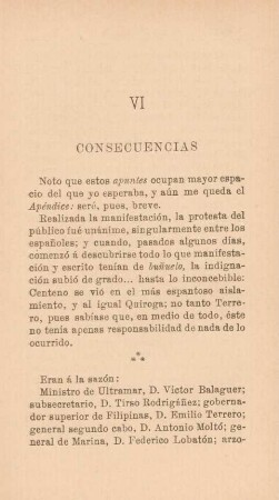 VI. Consecuencias