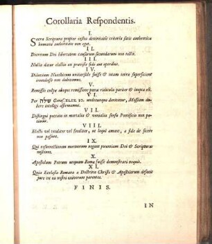 Corollaria Respondentis.