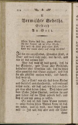 Gebeth an Gott. - Gebeth Zur Zeit des Unglücks, oder der Widerwärtigkeiten.