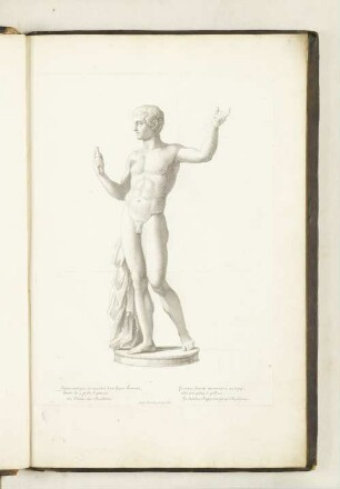 Statue antique de marbre d'un Jeune homme haute de 3. pieds 8 pouces Au palais des Thuilleries.