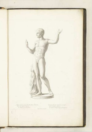 Statue antique de marbre d'un Jeune homme haute de 3. pieds 8 pouces Au palais des Thuilleries.