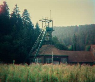 Bad Grund, Erzbergwerk, Wie-mannsbucht-schacht: Förderturm