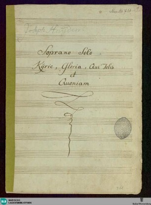 Masses - Don Mus.Ms. 730 : V (4), Coro, orch; d; Hob XXII:11