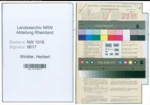 Entnazifizierung Herbert Winkler , geb. 13.04.1890 (Postinspektor)