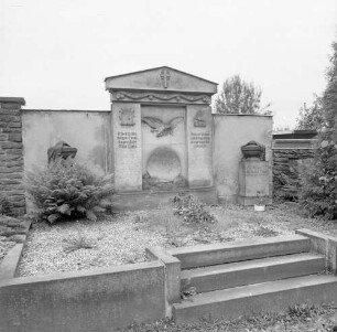 Wandgrabmal : Wandgrabmal. Stein (um 1900). Chemnitz-Reichenbrand, Friedhof der Johanneskirchgemeinde