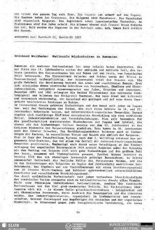 Nationale Minderheiten in Rumänien