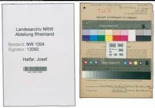 Entnazifizierung Josef Halfar , geb. 13.04.1901 (Ausbilder)