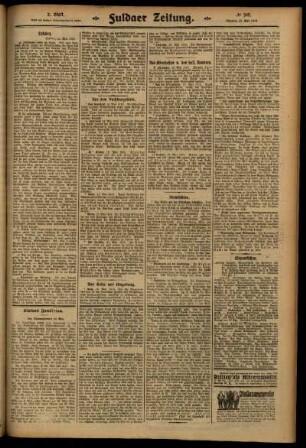 Zweite Ausgabe vom Dienstag, den 13. Mai 1913.