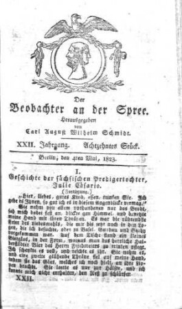 18. Stueck, 4. Mai 1823