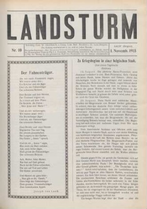 Nr. 10, 1. November 1915
