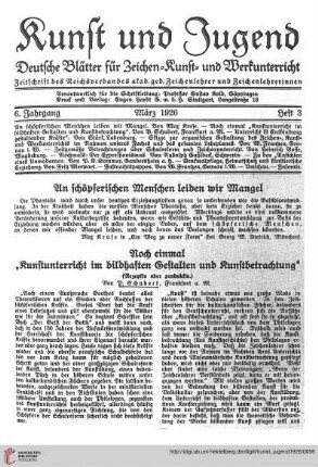 An schöpferischen Menschen leiden wir Mangel