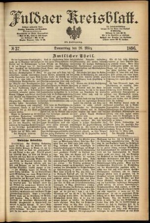 Ausgabe vom Donnerstag, den 26. März 1896.