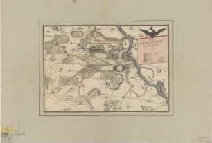 Plan des Treffens bei Torgau, 1:45 000, Kupferstich, 1760 : Plan der Bataille bey Torgau : den 3ten November 1760. - [Ca. 1:45 000]. - [S.l.] , [ab 1760]. - 1 Kt. : Kupferst. ; 44 x 31 cm + Beil. (4 S.)