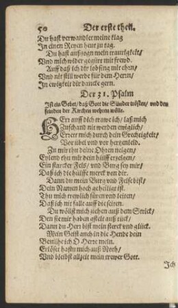 Der 31. Psalm - Der 40. Psalm