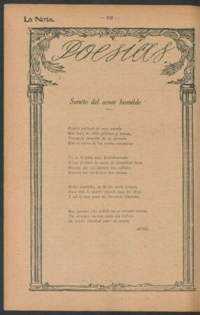 Poesías : Soneto del amor humilde