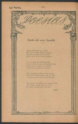 Poesías : Soneto del amor humilde