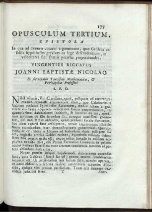 Opusculorum Tertium.