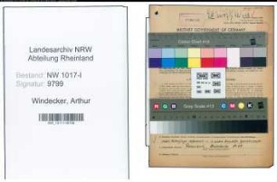 Entnazifizierung Arthur Windecker , geb. 01.08.1902 (Bueroangestellter)