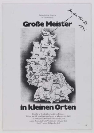"FÜR SIE", S. 75/1972 - Große Meister in kleinen Orten
