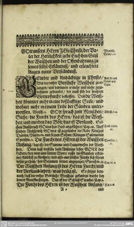 Leichenpredigt : Christliche Leich-Predigt. Antritt zum Gebet und Texte. Leichen-Text. Eingang. Vortrag. Erklärung.