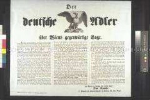Maueranschlag: Aufruf des Vereins "Der deutsche Adler" ; undatiert