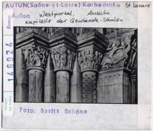 Autun: Kathedrale Saint-Lazare, Westportal, Gewändesäulen