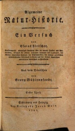Algemeine Natur-Historie : Ein Versuch, 1