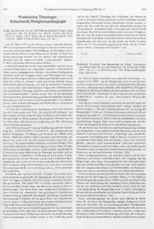Praktische Theologie: Katechetik/Religionspädagogik