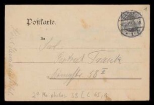 Brief von Franz Rosenzweig an Gertrud Oppenheim