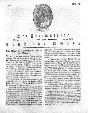 Nro. 74, Montag den 14. April 1806