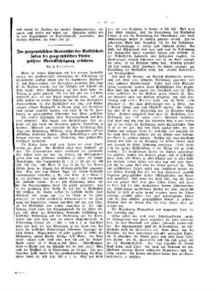 Im geographischen Unterrichte der Volksschule sollen die geographischen Linien größere Berücksichtigung erfahren : (Fortsetzung)