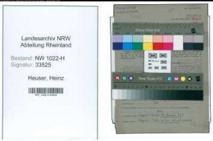 Entnazifizierung Heinz Heuser , geb. 13.11.1921 (Postbeamter)