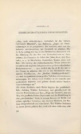 Kapitel III. Gesellschaftliches Zwischenspiel