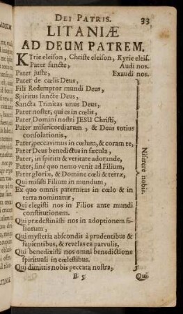 33-40, Litaniae ad deum patrem