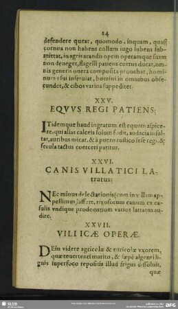 XXVII. Villicae Operae