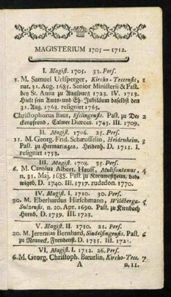 1-94, Magisterium 1705-1712.