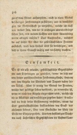 Einsamkeit
